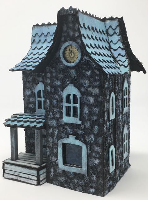 Lady Davenport house basically completed, waiting on the base to dry for painting
