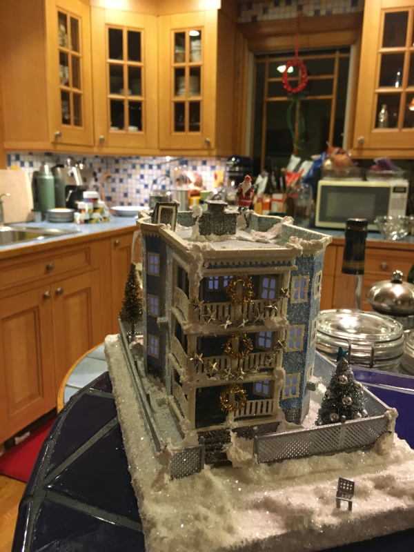 Putz house of a typical “3-decker” in Boston, MA