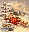 Christmas snow scene animation