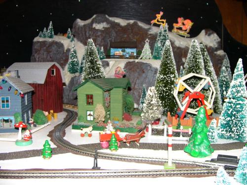 Christmas village houses putz display