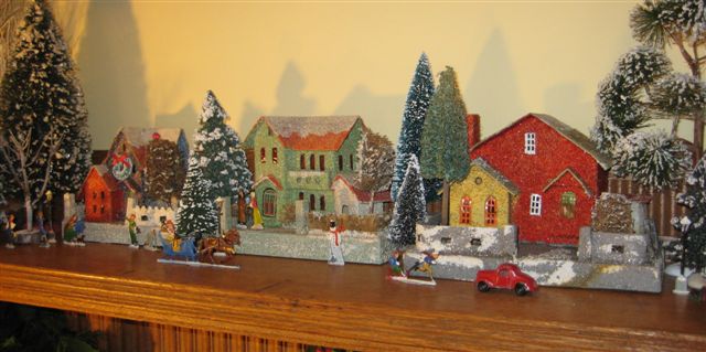 Christmas village putz display