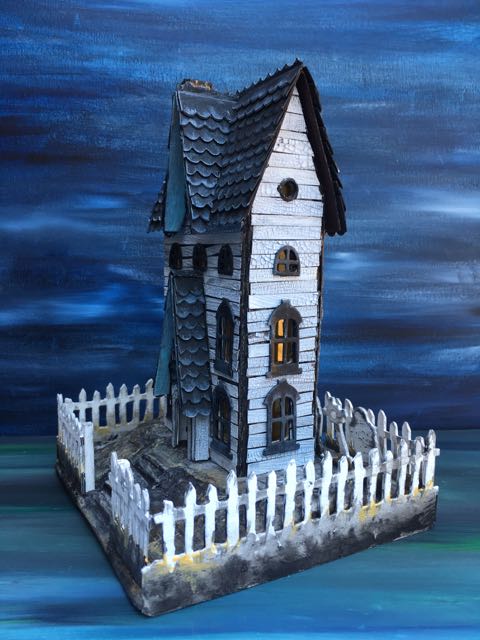 Side view of Gothic Halloween House