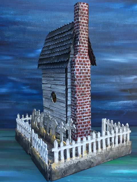 Back view of Gothic Halloween House