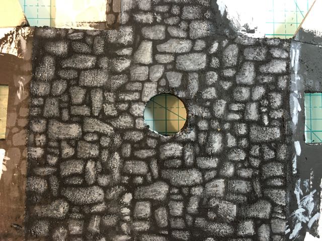 Stone work on the back of the Clock tower house