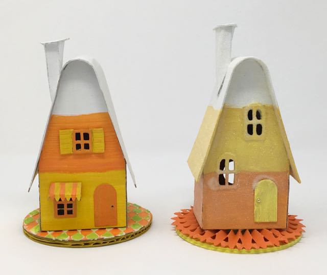Candy Corn houses - with and without glitter