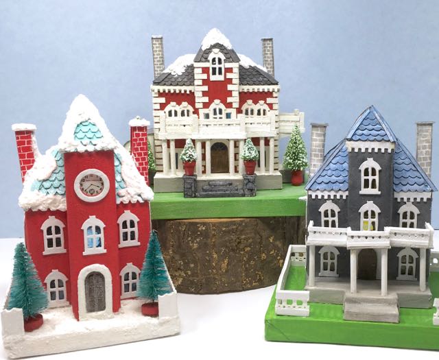 Kelly's Christmas Clockhouse, the Wilkins House and Spring Mansion Putz houses