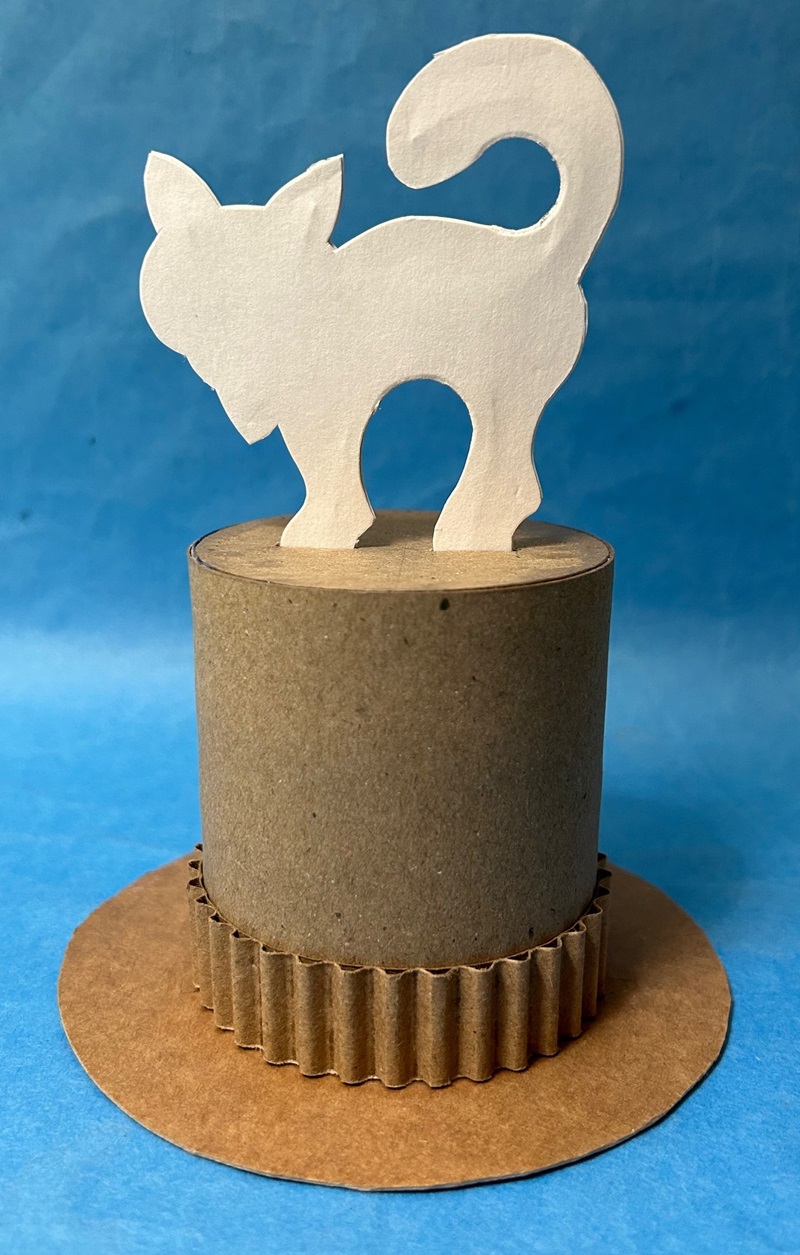 raw cardboard flattie on hat.jpg