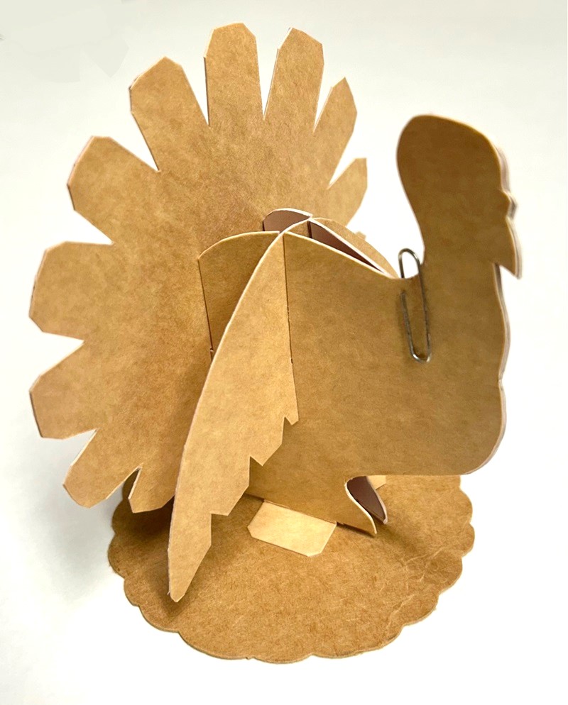 temporarily assembled with paper clip