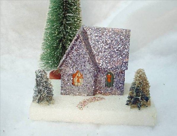 Christmas putz house
