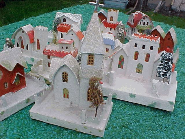 Prewar Christmas village houses