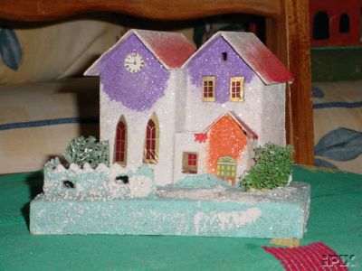 Christmas village putz house