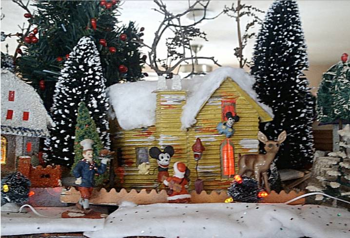 Christmas village putz display