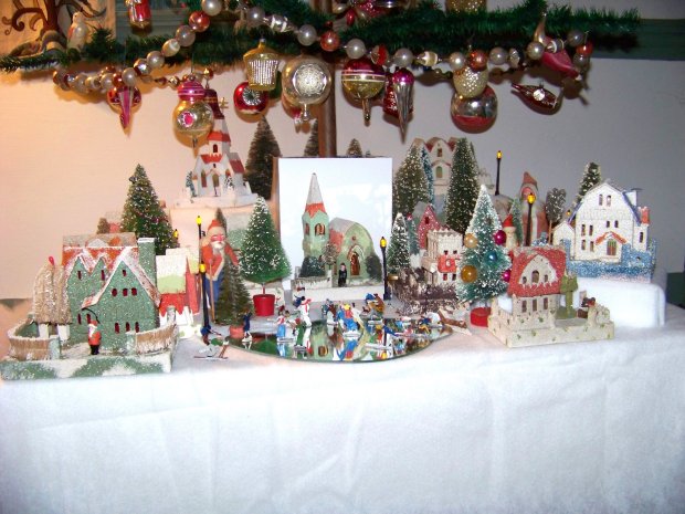 classic Christmas village display
