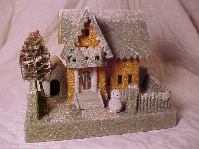 Christmas village putz house