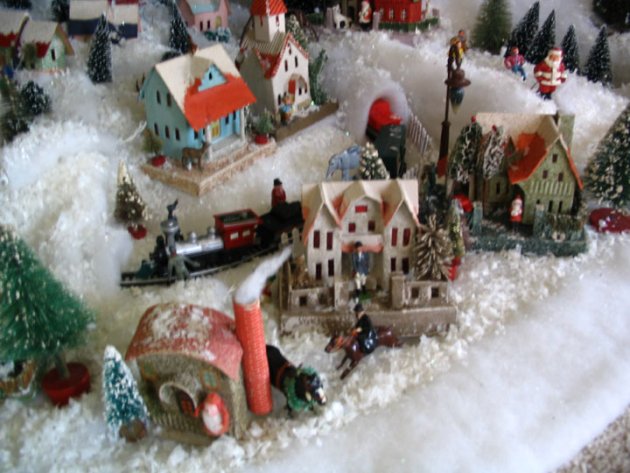 Christmas village putz houses