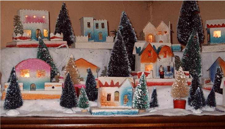 Christmas village putz display special
Santa Claus windows